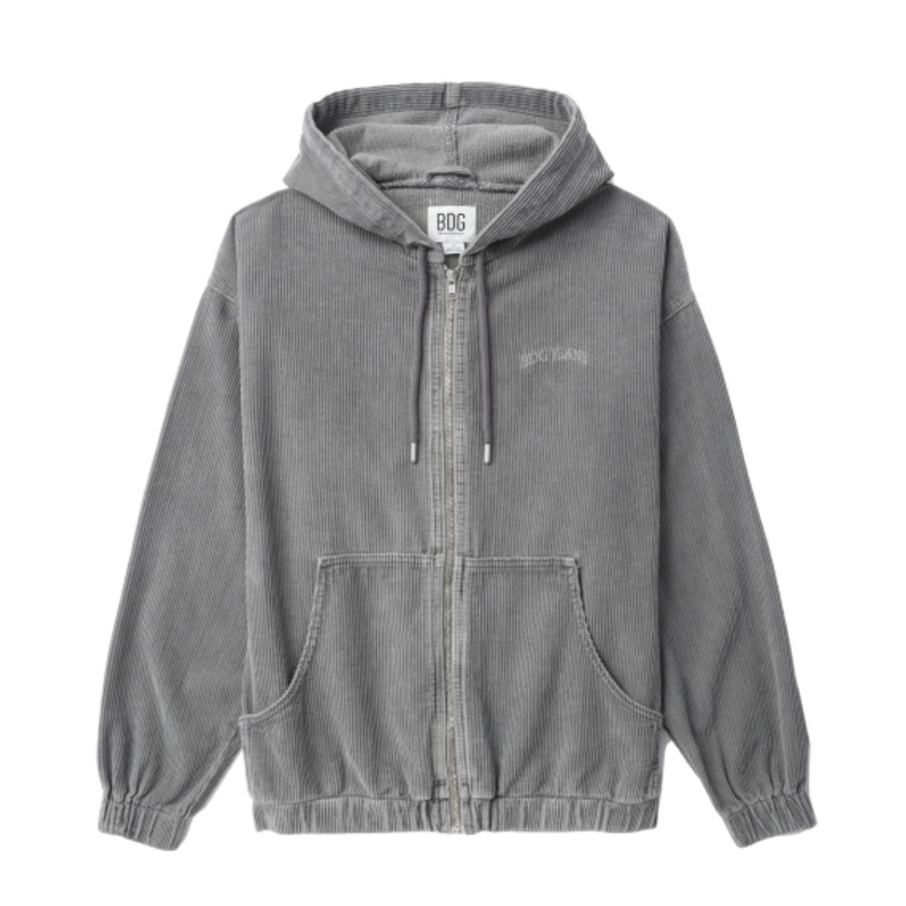BDG Corduroy Zip Up Hoodie